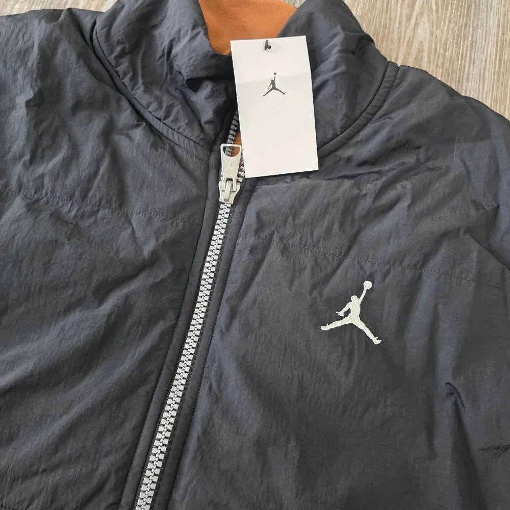 Nike Air Jordan Essentials Fleece Vest Black Brown FD8628-281 Men’s Size Large L